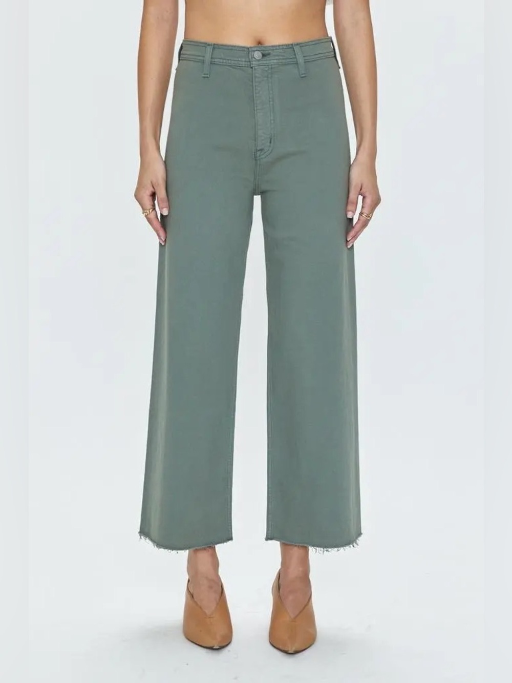 Pistola Penny High Rise Wide Leg Crop - Bluff